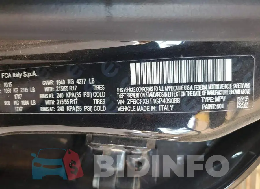 ZFBCFXBT1GP409088 Photo# 12