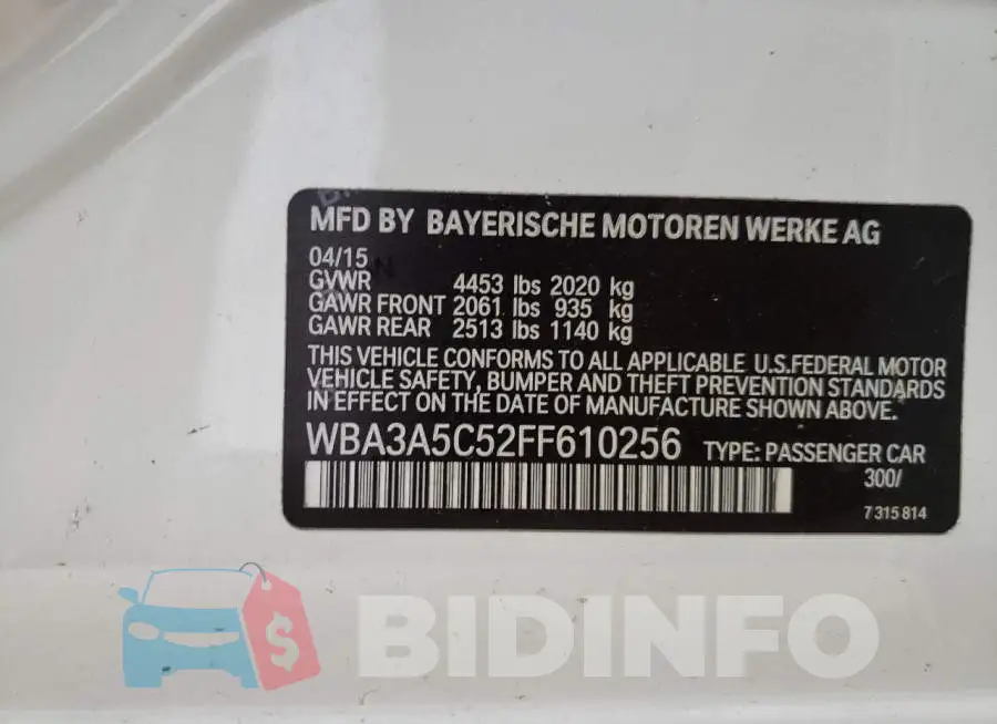 WBA3A5C52FF610256 Photo# 12
