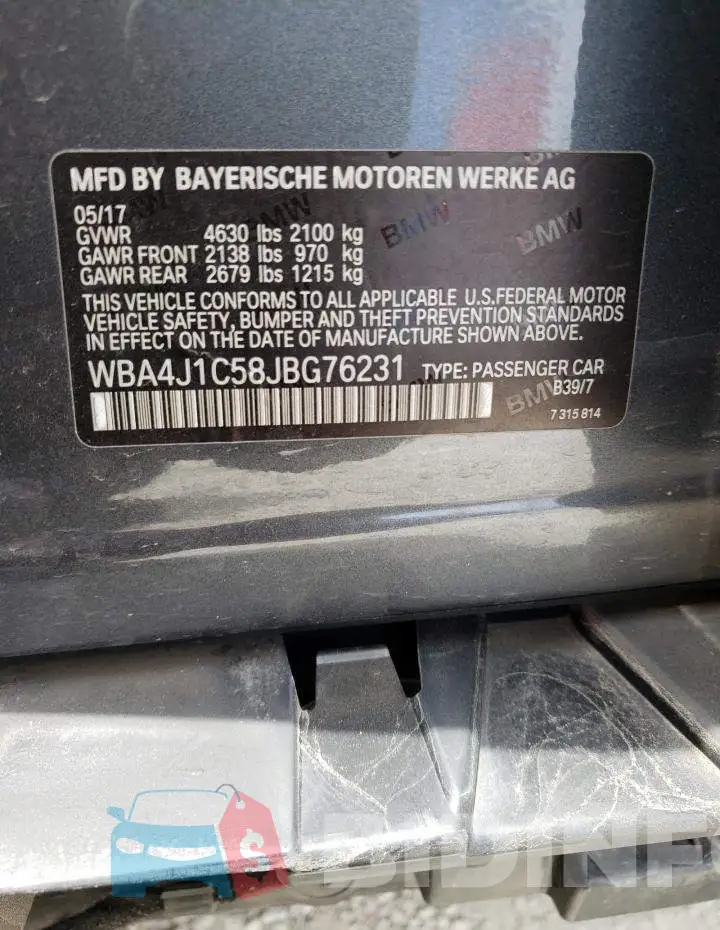 WBA4J1C58JBG76231 Photo# 12
