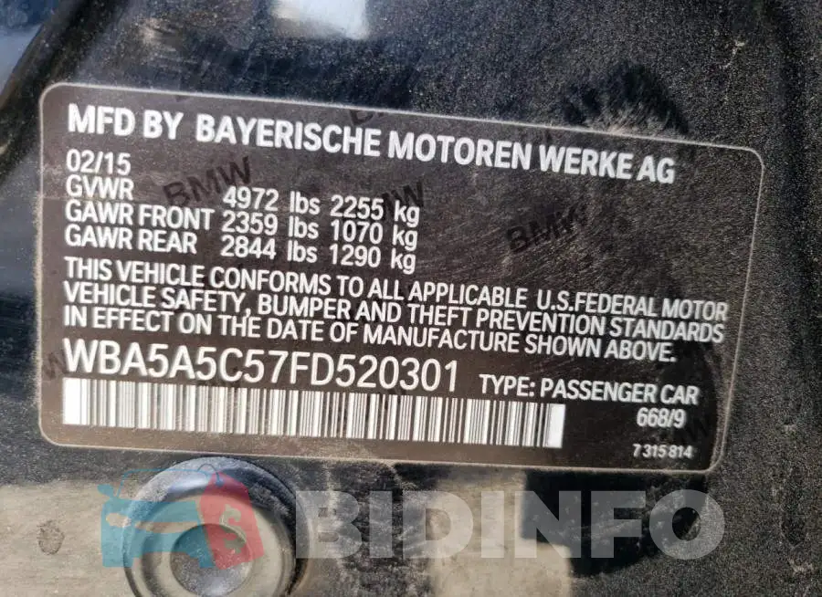WBA5A5C57FD520301 Photo# 12