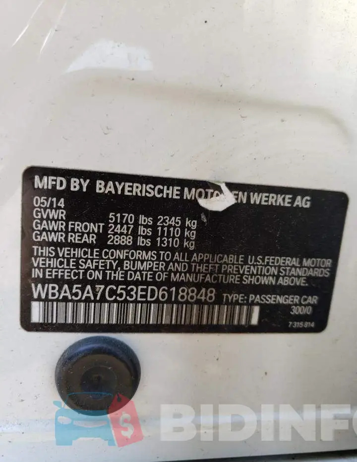 WBA5A7C53ED618848 Photo# 13
