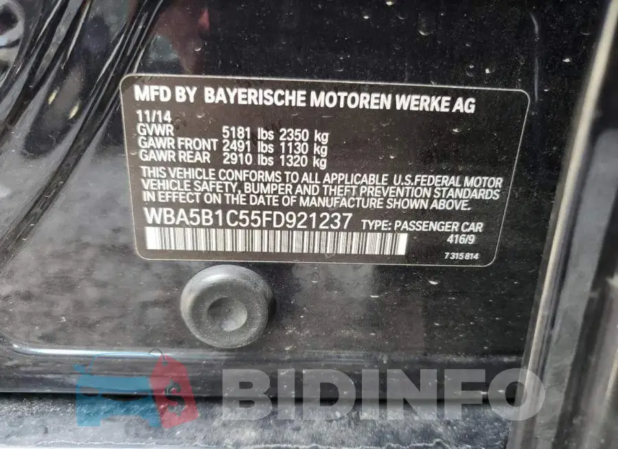 WBA5B1C55FD921237 Photo# 12