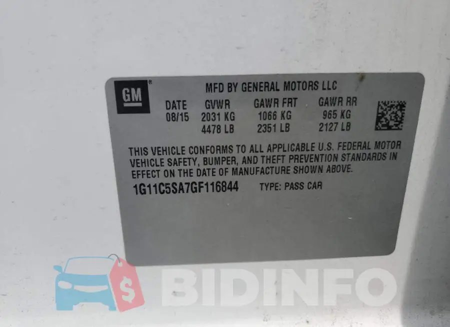 1G11C5SA7GF116844 Photo# 12