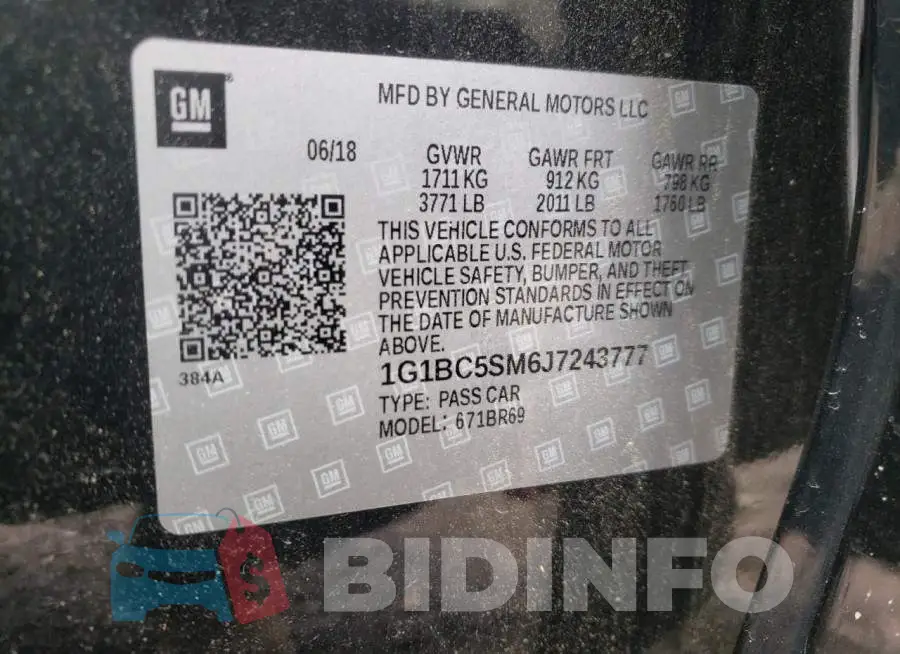 1G1BC5SM6J7243777 Photo# 12