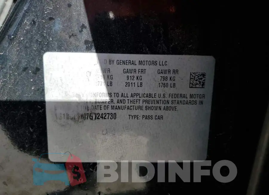 1G1BC5SM7G7242730 Photo# 12