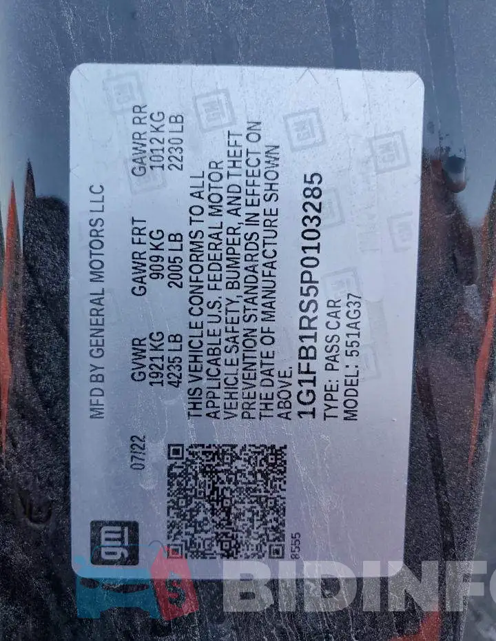 1G1FB1RS5P0103285 Photo# 12