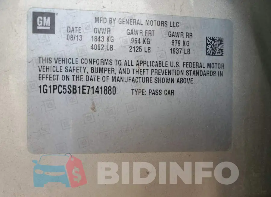 1G1PC5SB1E7141880 Photo# 12