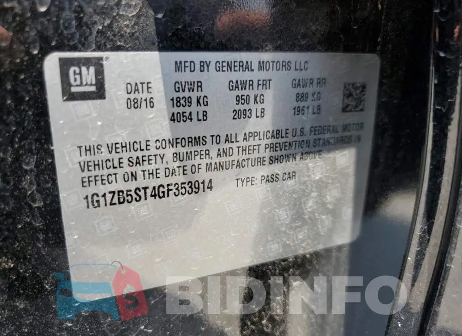 1G1ZB5ST4GF353914 Photo# 13