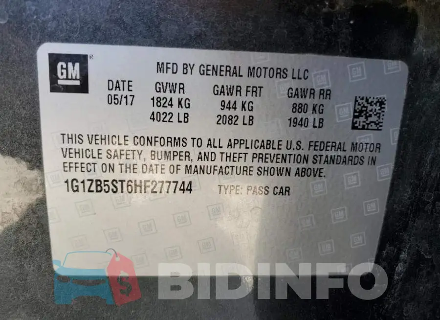 1G1ZB5ST6HF277744 Photo# 13