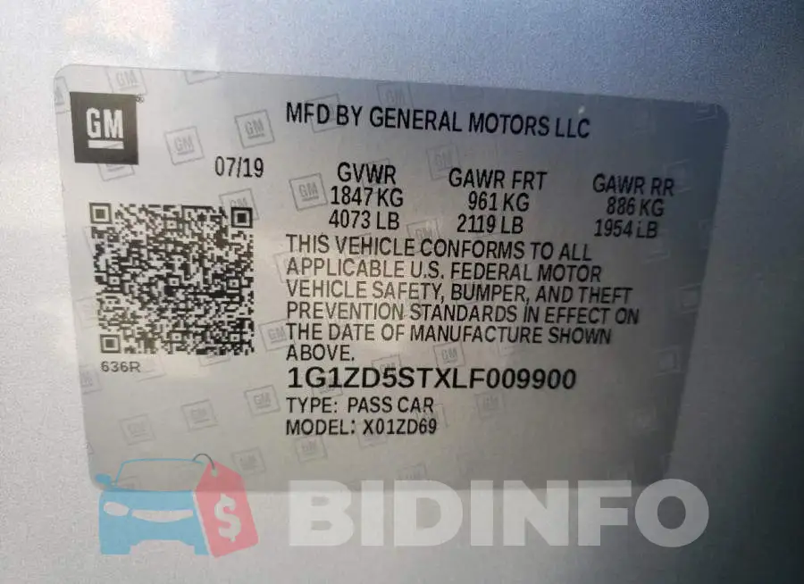 1G1ZD5STXLF009900 Photo# 12
