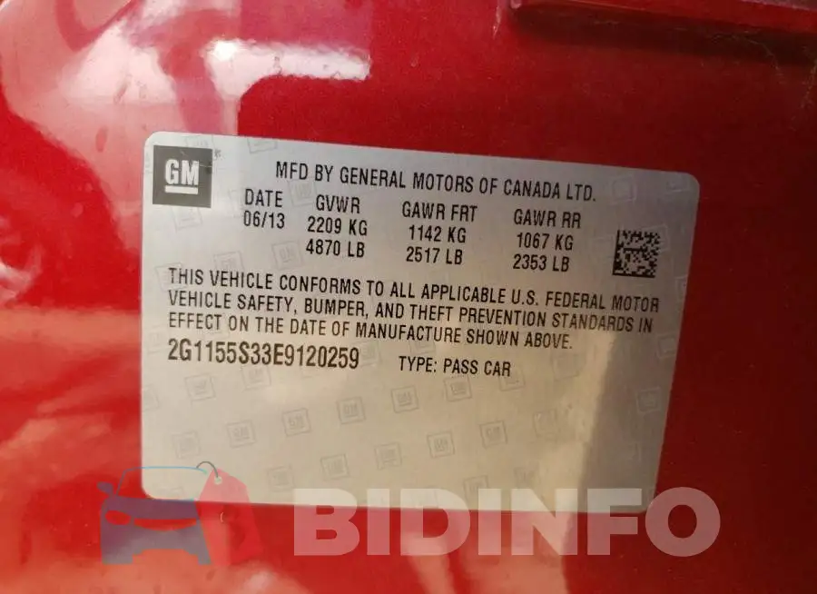 2G1155S33E9120259 Photo# 12