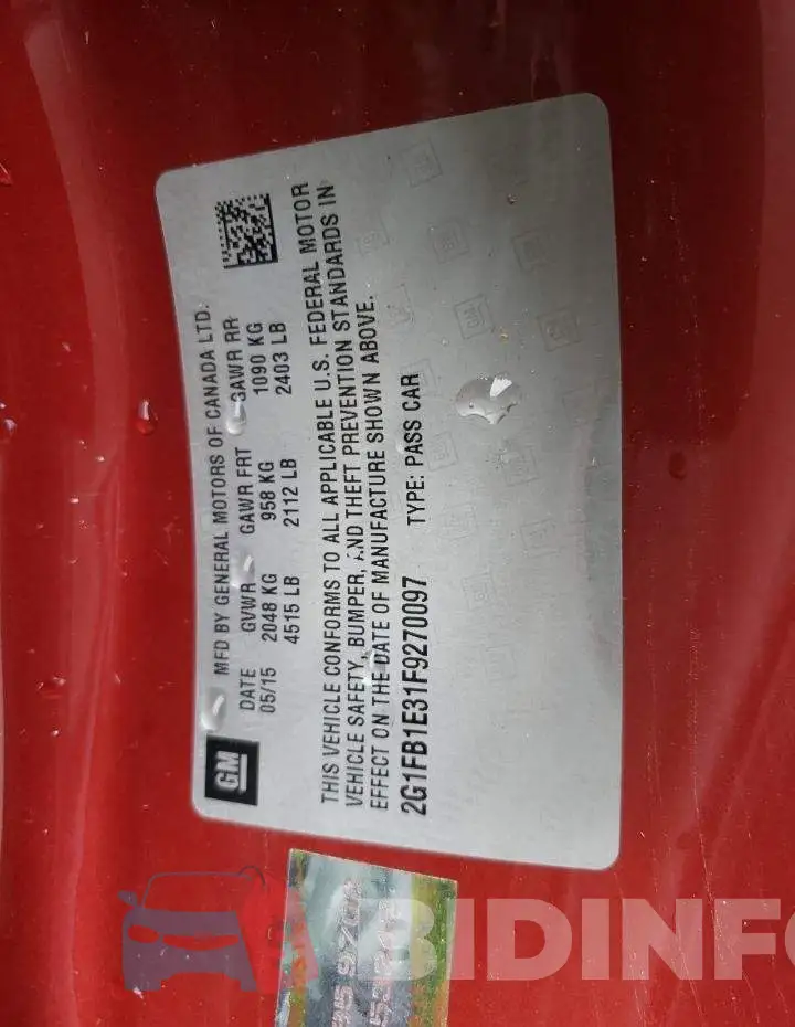 2G1FB1E31F9270097 Photo# 13