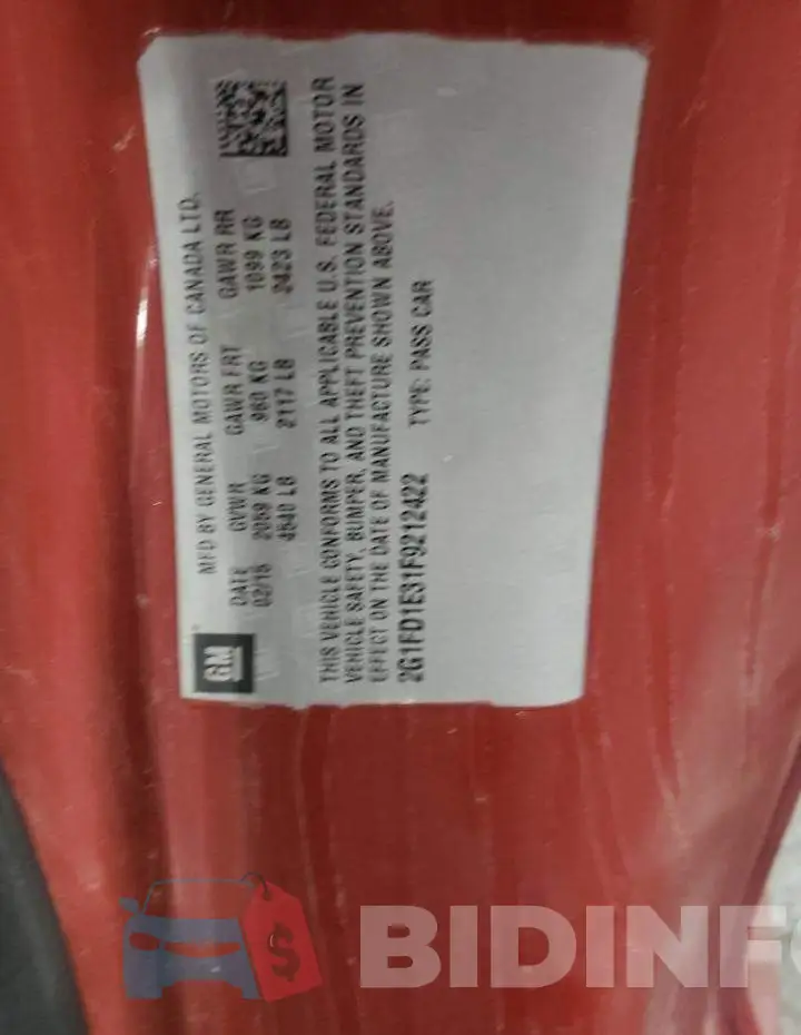 2G1FD1E31F9212422 Photo# 12
