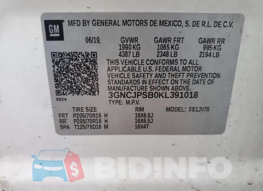 3GNCJPSB0KL391018 Photo# 13