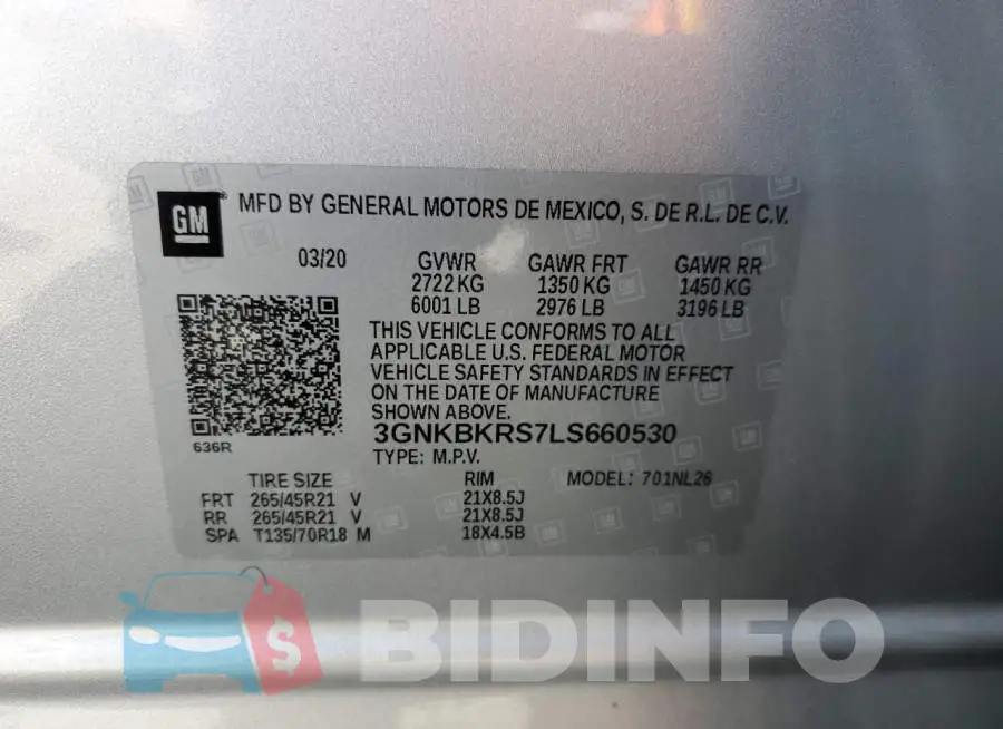 3GNKBKRS7LS660530 Photo# 14