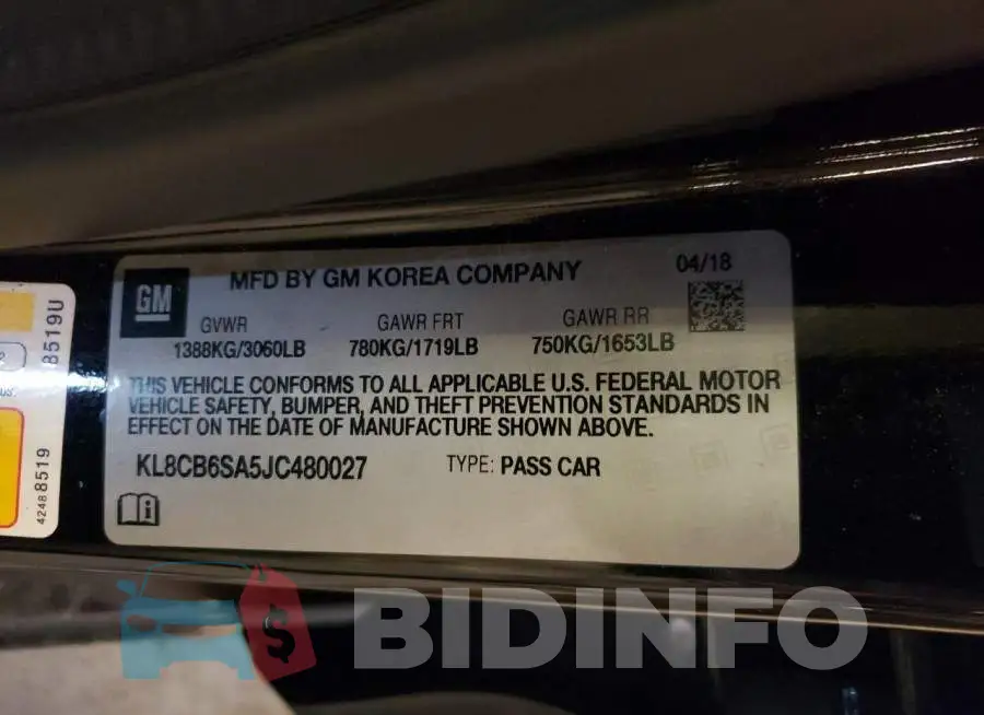 KL8CB6SA5JC480027 Photo# 12