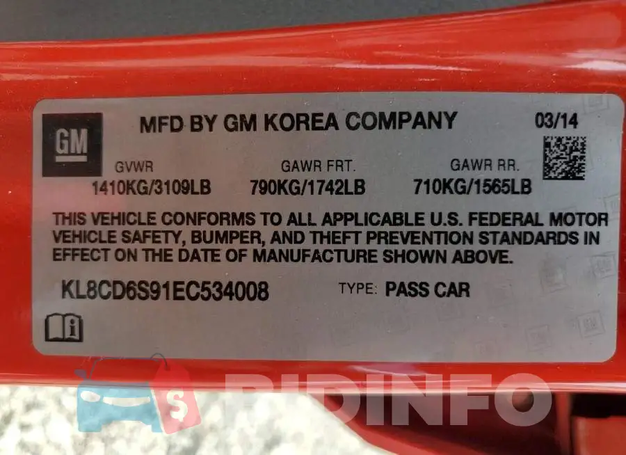 KL8CD6S91EC534008 Photo# 12