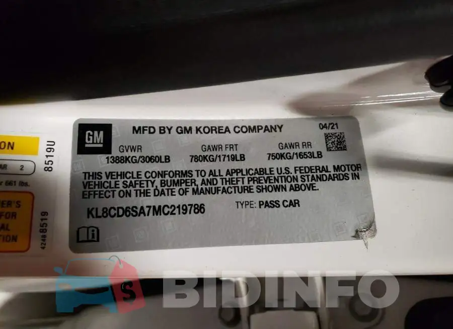 KL8CD6SA7MC219786 Photo# 12