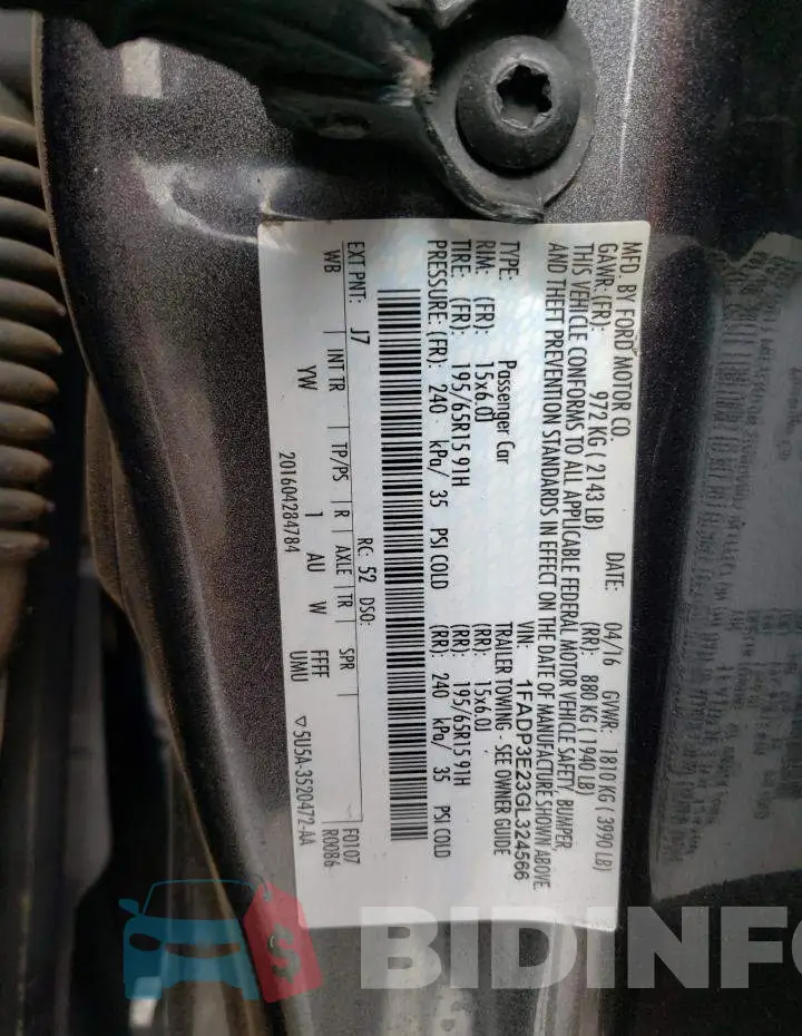 1FADP3E23GL324566 Photo# 12