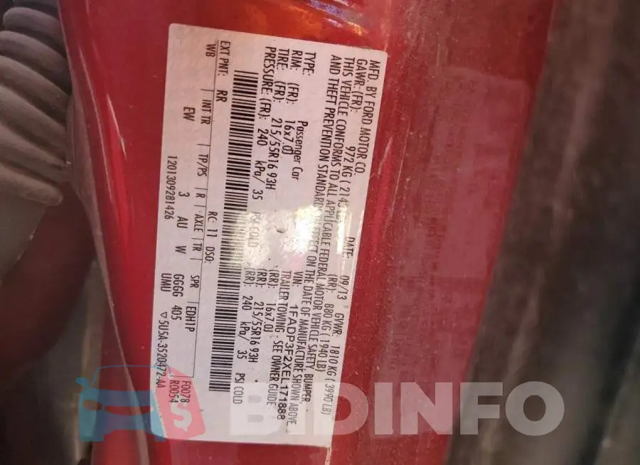 1FADP3F2XEL171888 Photo# 12