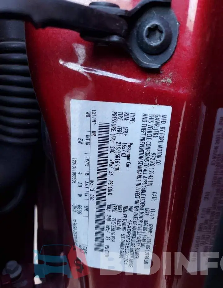 1FADP3F2XEL201701 Photo# 12