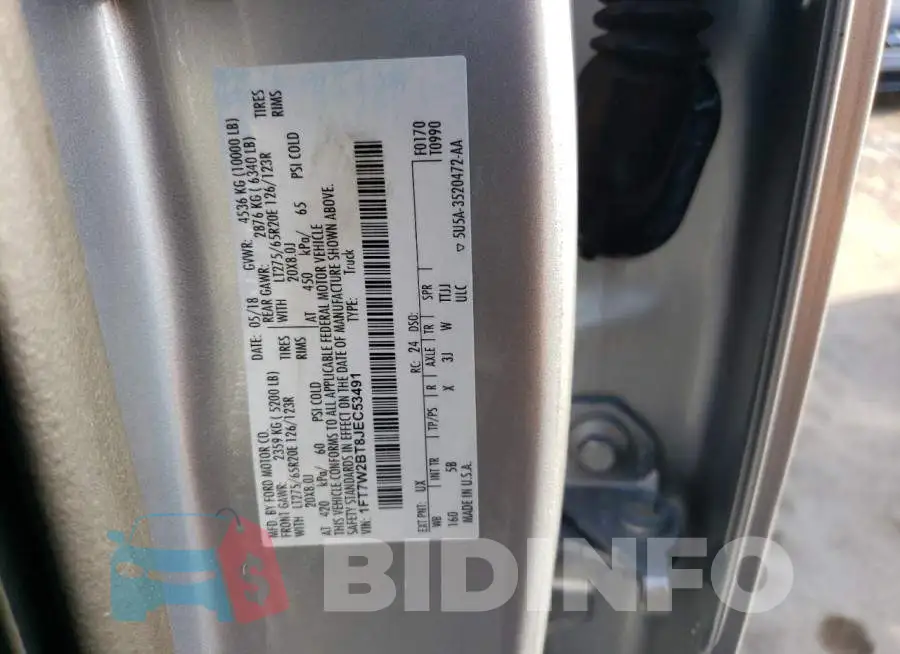 1FT7W2BT8JEC53491 Photo# 12