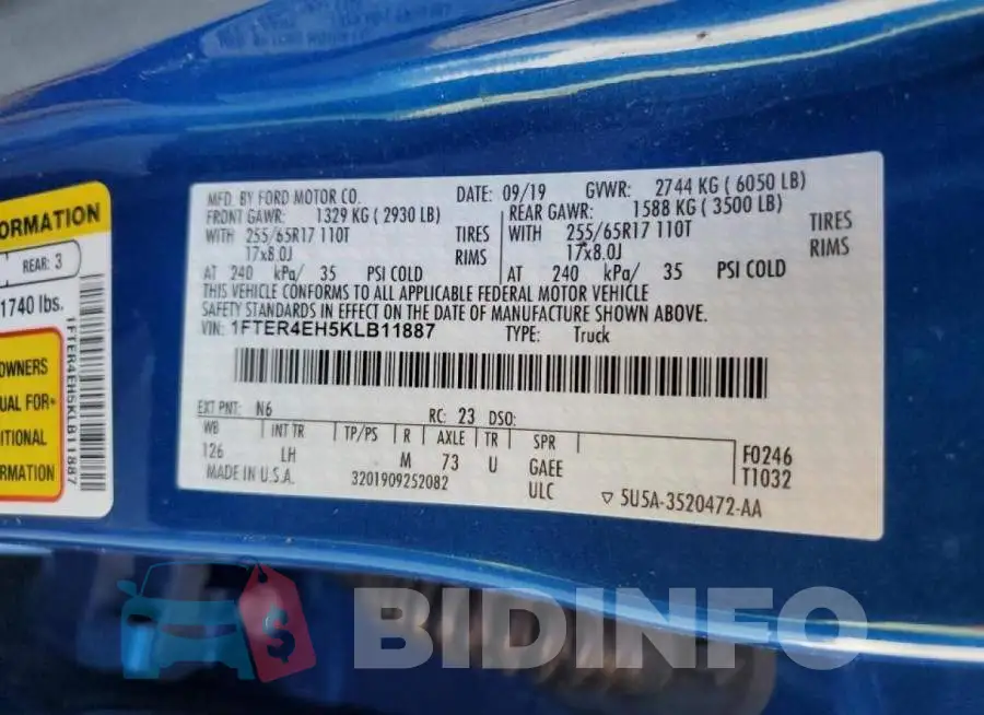 1FTER4EH5KLB11887 Photo# 12