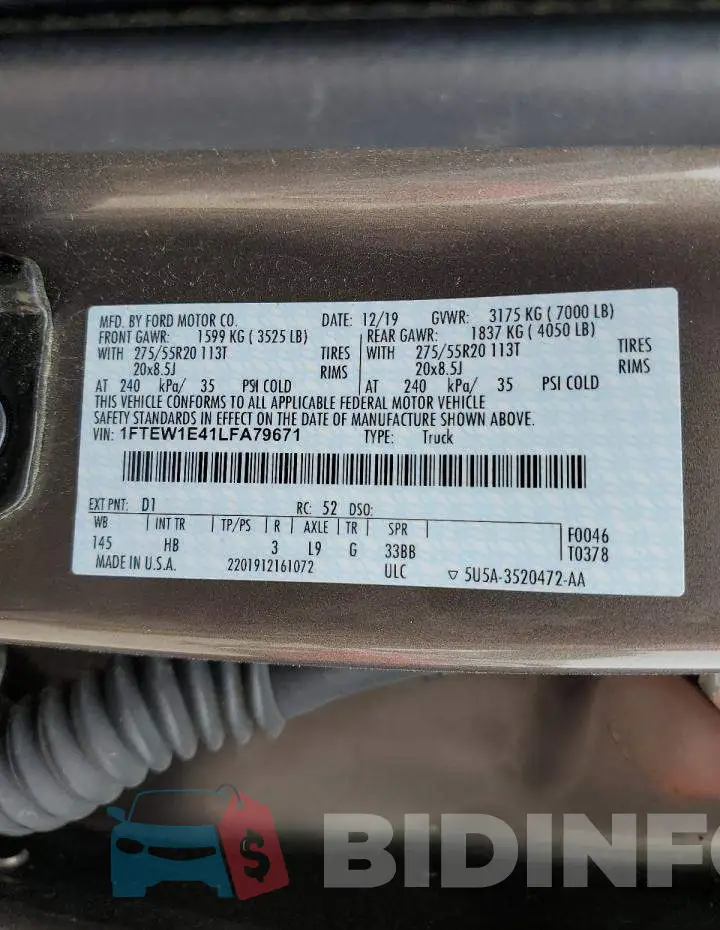 1FTEW1E41LFA79671 Photo# 13