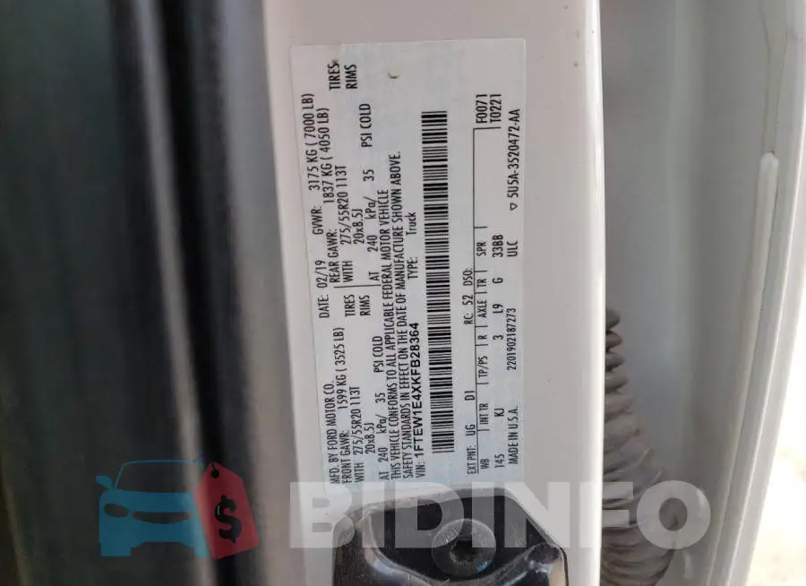 1FTEW1E4XKFB28364 Photo# 13