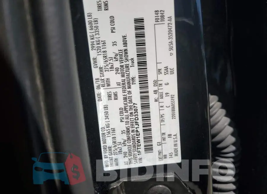 1FTEW1EP1JFD33077 Photo# 12
