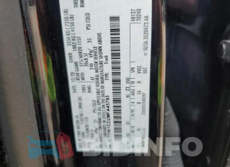 1FTFW1ED2MFA45793 Photo# 12