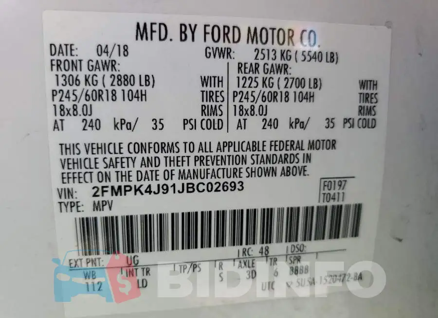 2FMPK4J91JBC02693 Photo# 13