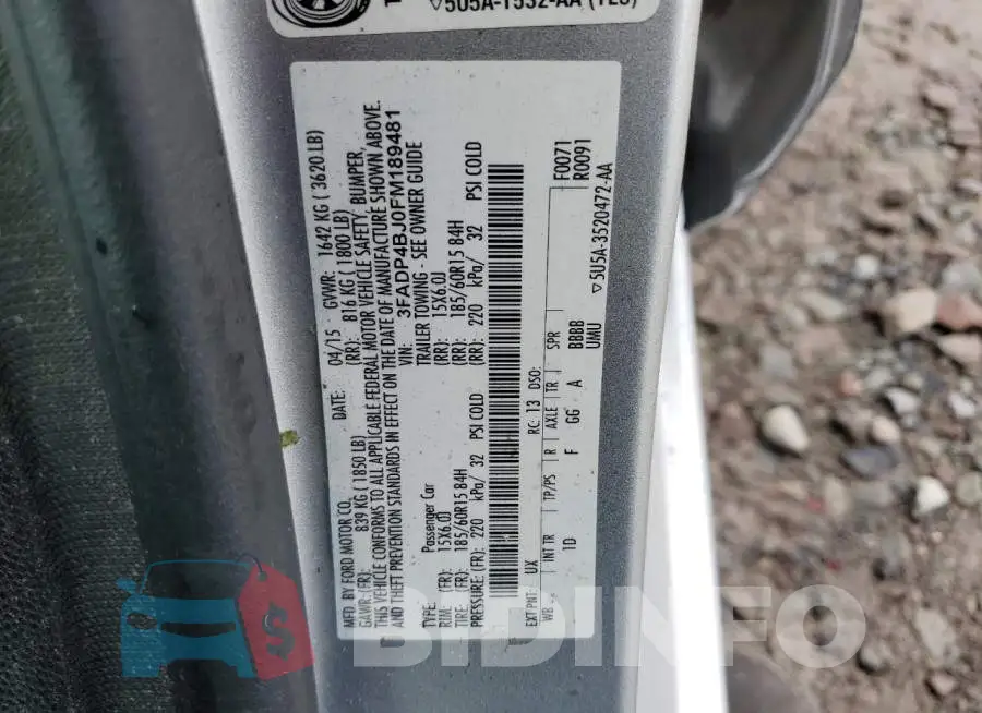 3FADP4BJ0FM189481 Photo# 13
