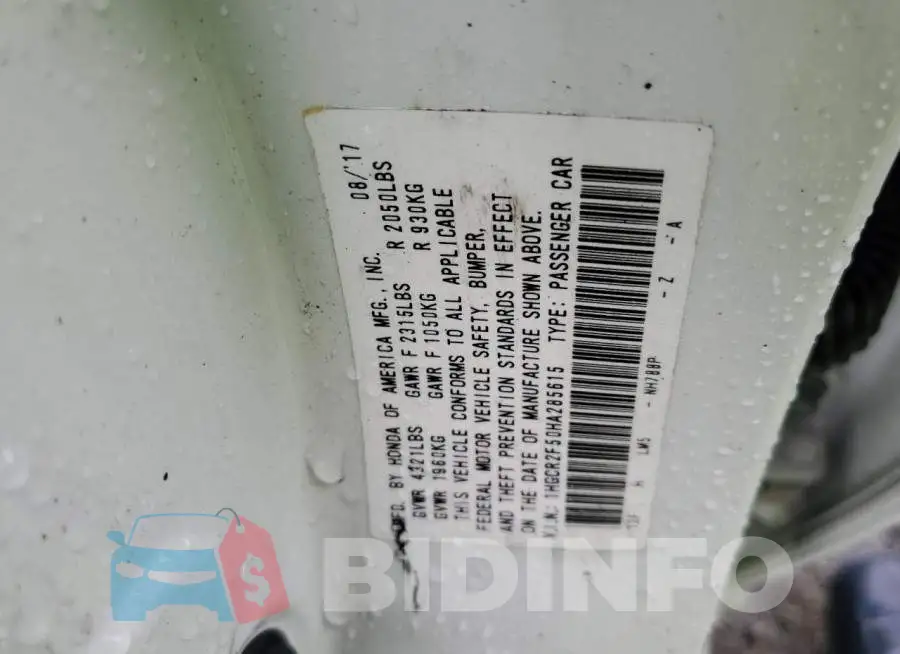 1HGCR2F50HA285615 Photo# 12