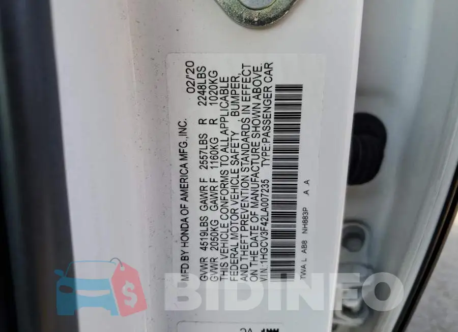 1HGCV3F42LA007235 Photo# 12