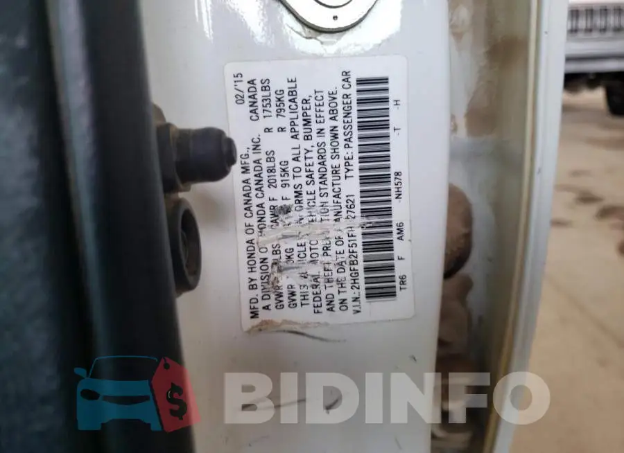 2HGFB2F51FH527621 Photo# 12
