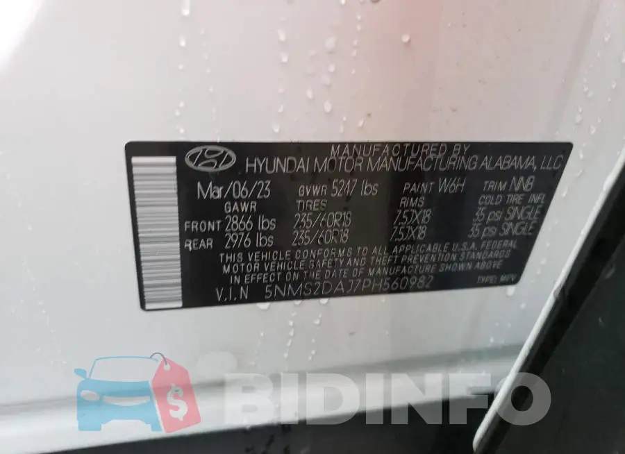 5NMS2DAJ7PH560982 Photo# 13