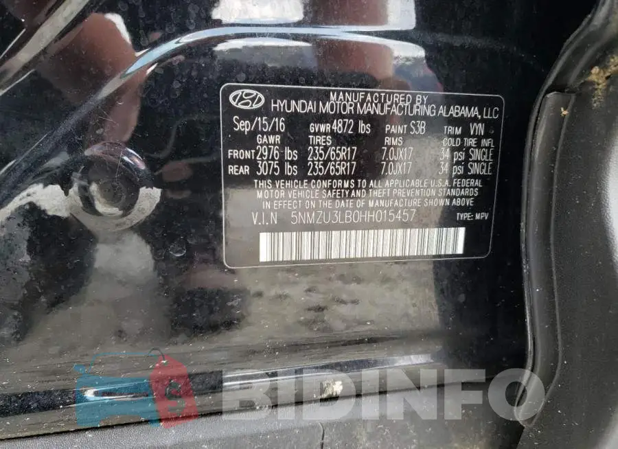 5NMZU3LB0HH015457 Photo# 13