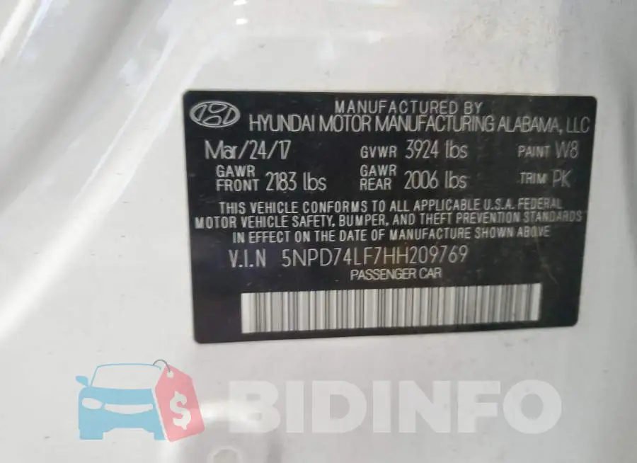 5NPD74LF7HH209769 Photo# 12