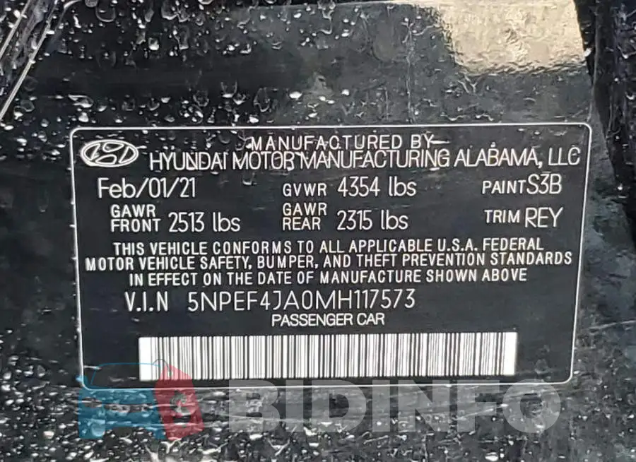 5NPEF4JA0MH117573 Photo# 13