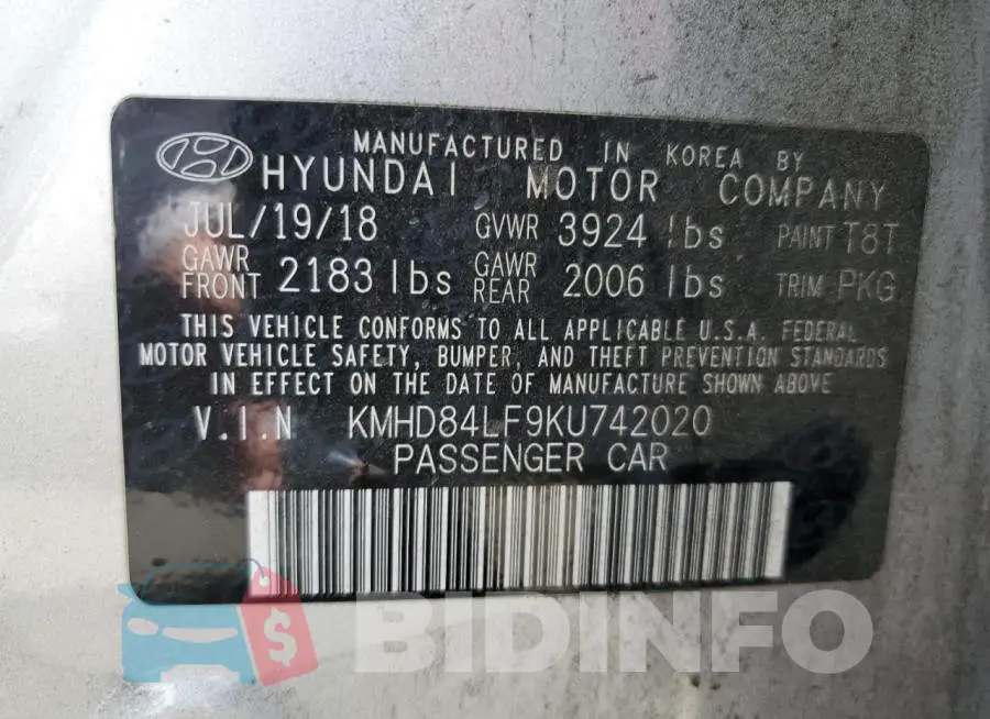 KMHD84LF9KU742020 Photo# 12