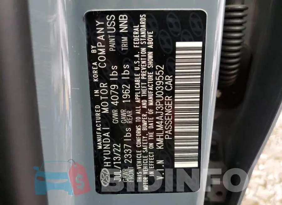 KMHLM4AJ3PU039552 Photo# 12