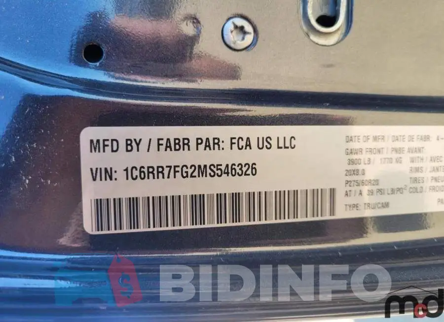 1C6RR7FG2MS546326 Photo# 9