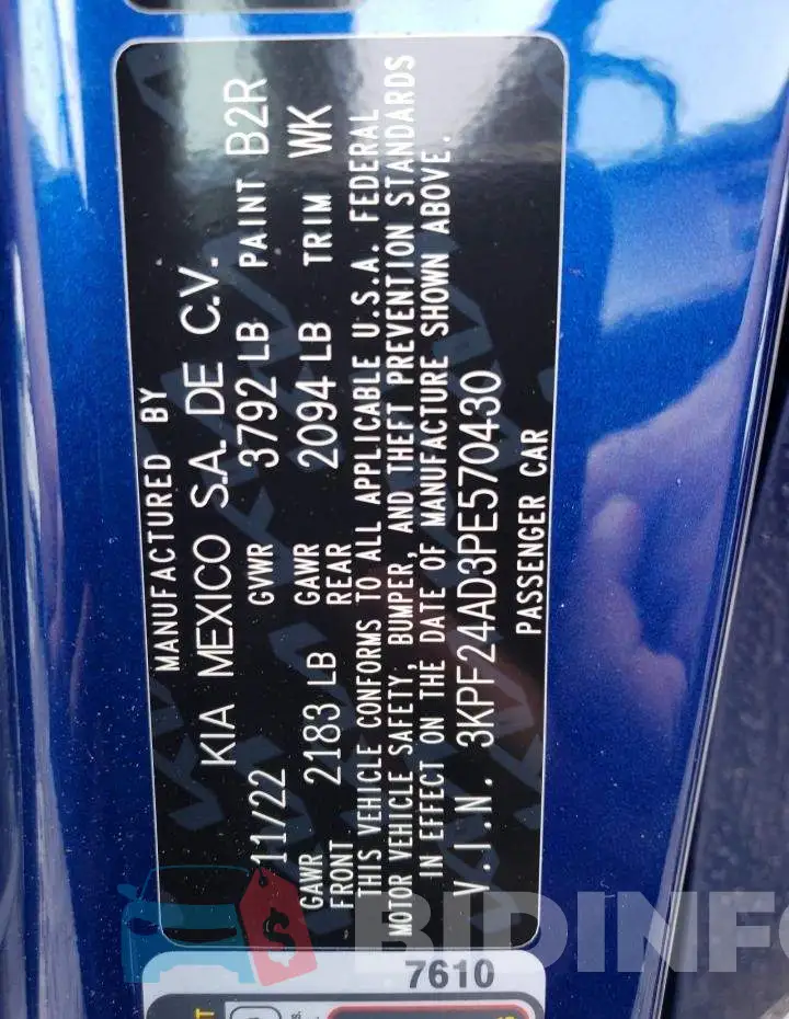 3KPF24AD3PE570430 Photo# 12