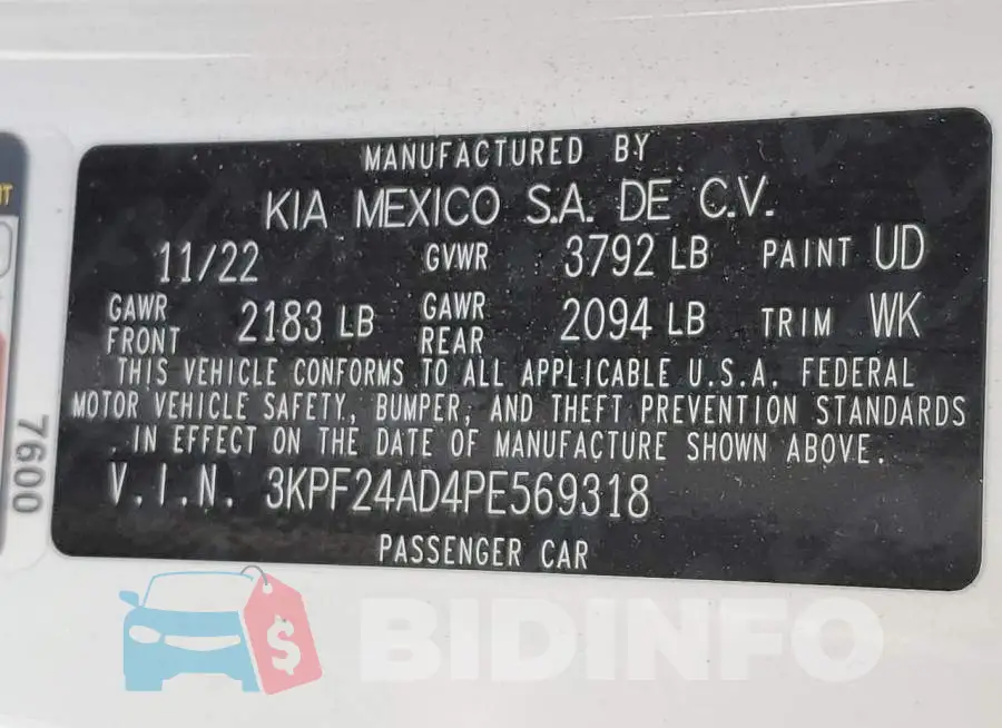 3KPF24AD4PE569318 Photo# 12