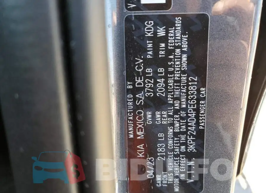 3KPF24AD4PE633812 Photo# 12