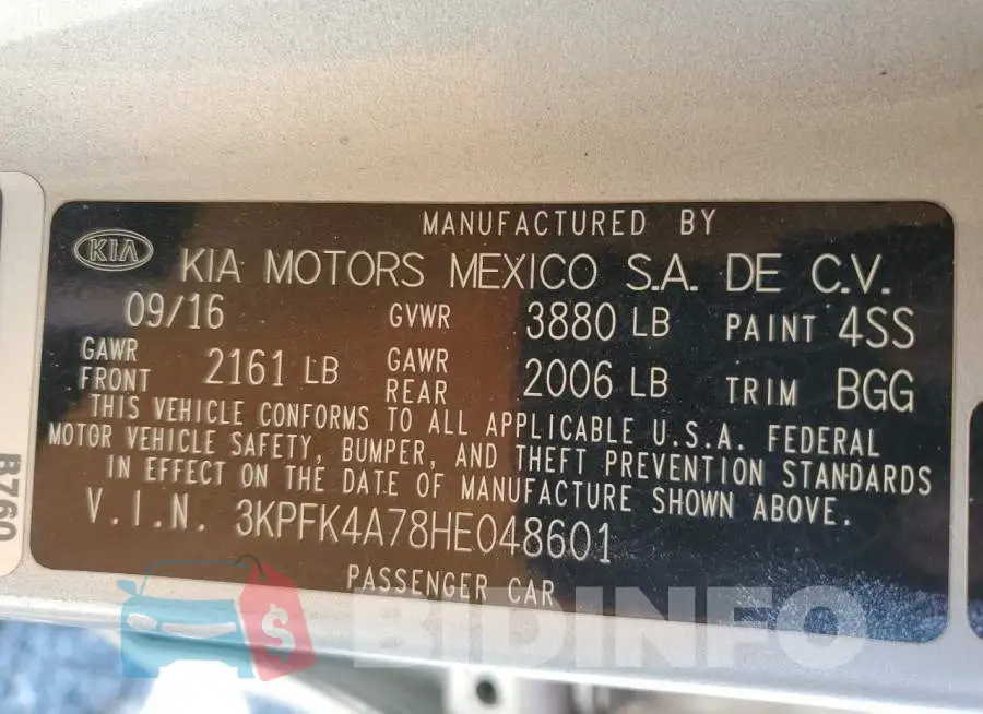 3KPFK4A78HE048601 Photo# 12