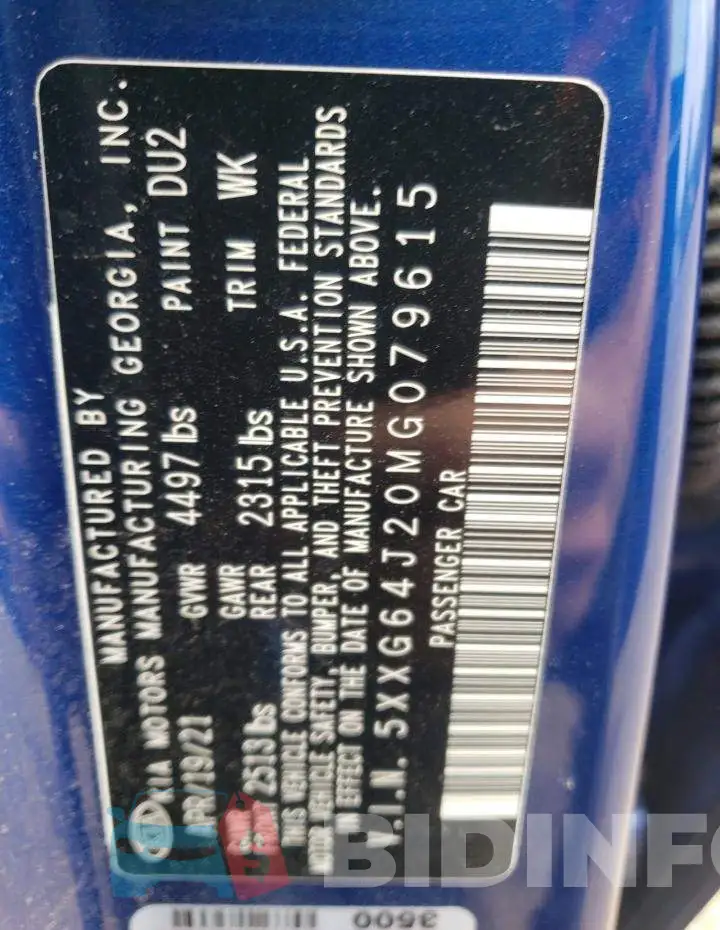 5XXG64J20MG079615 Photo# 12