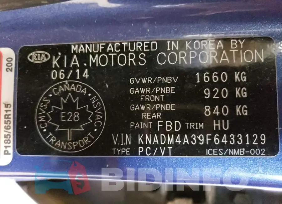 KNADM4A39F6433129 Photo# 13