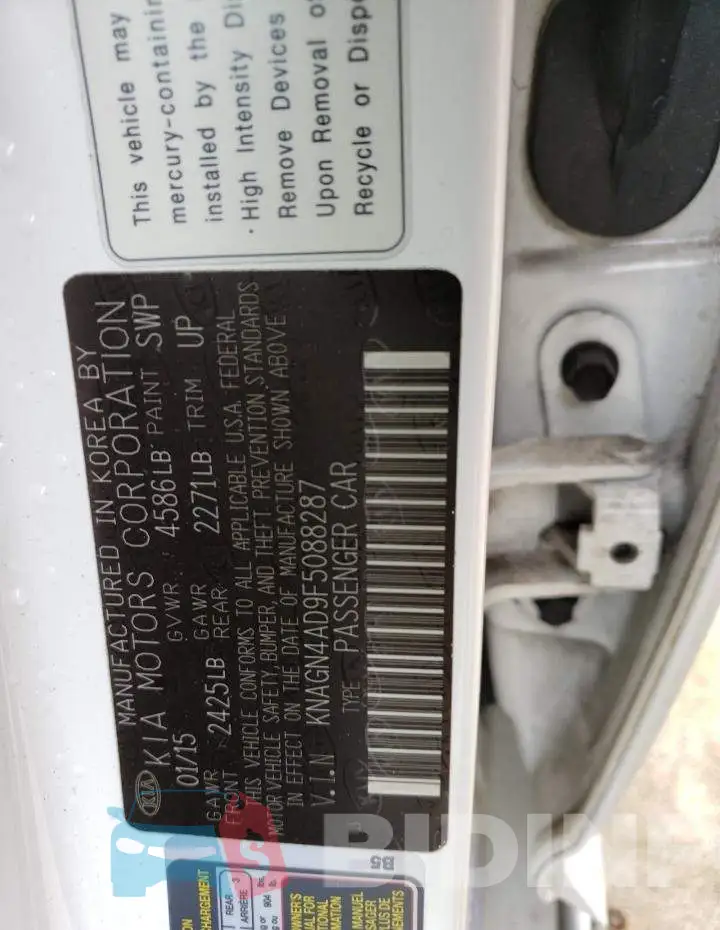 KNAGN4AD9F5088287 Photo# 12